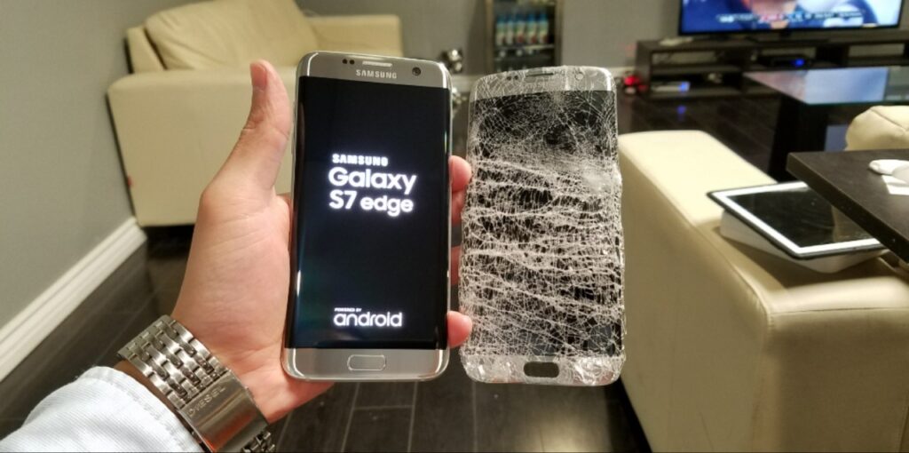 Galaxy s7 Edge repair before and after